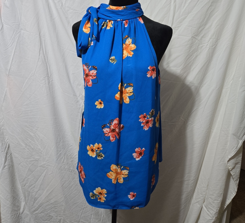 CeCe Blue and Orange Floral Swim Coverup